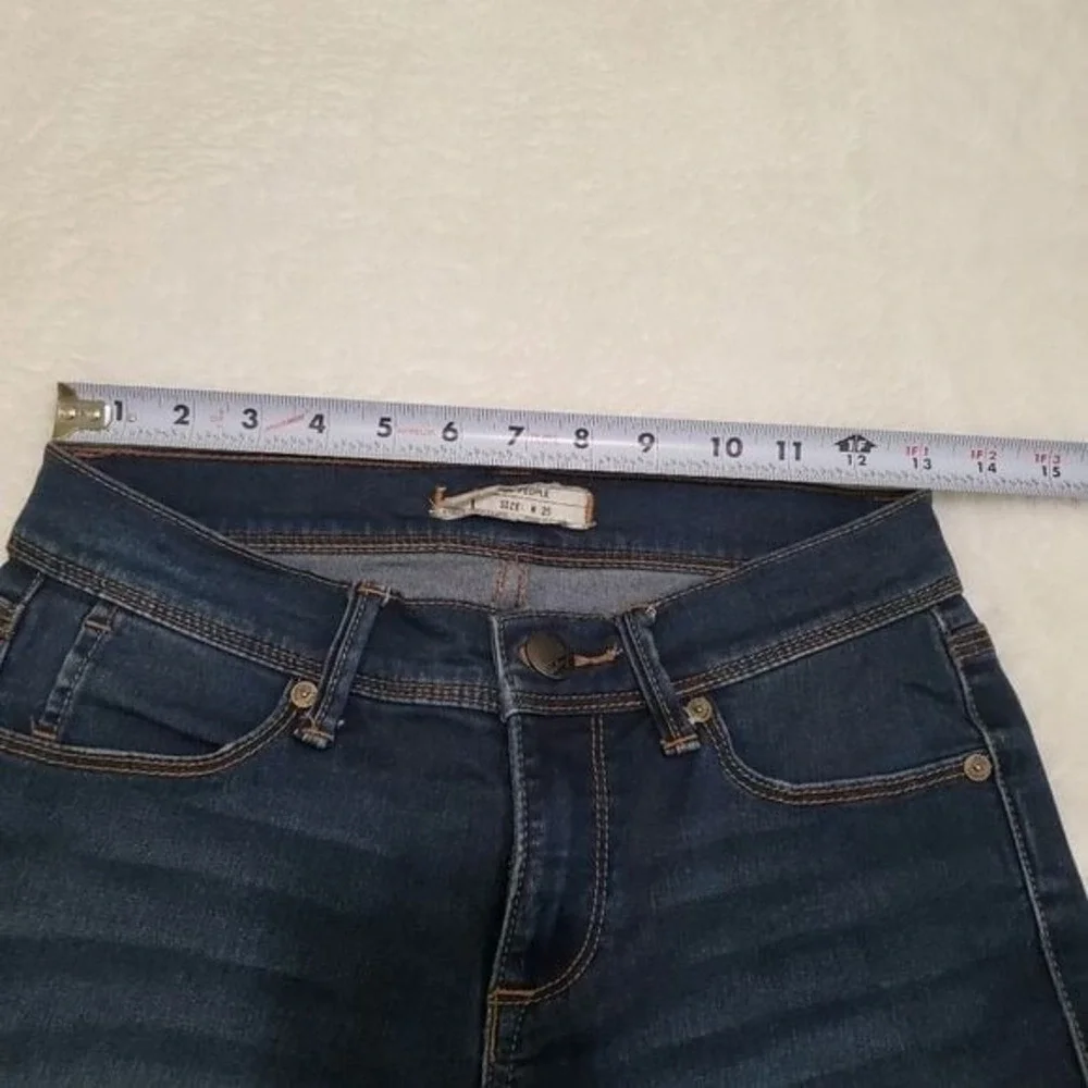 Free People womens dark Blue‎ Jeans Size W 25 denim midwaist